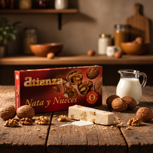 Turrón de nata y nueces de Chocolates Atienza